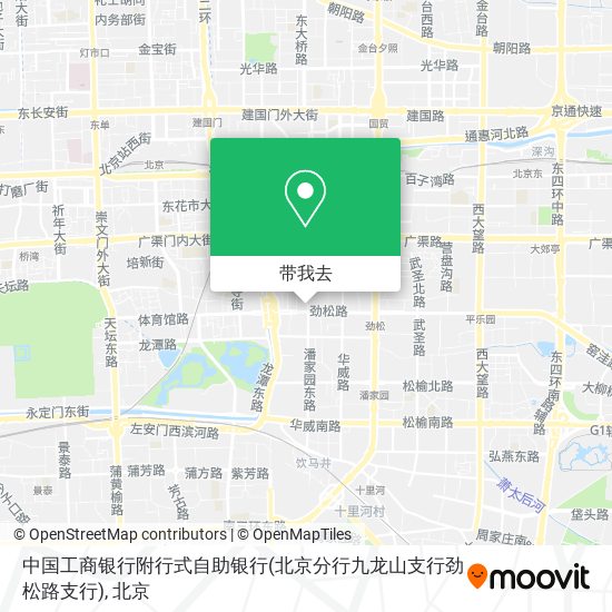 中国工商银行附行式自助银行(北京分行九龙山支行劲松路支行)地图
