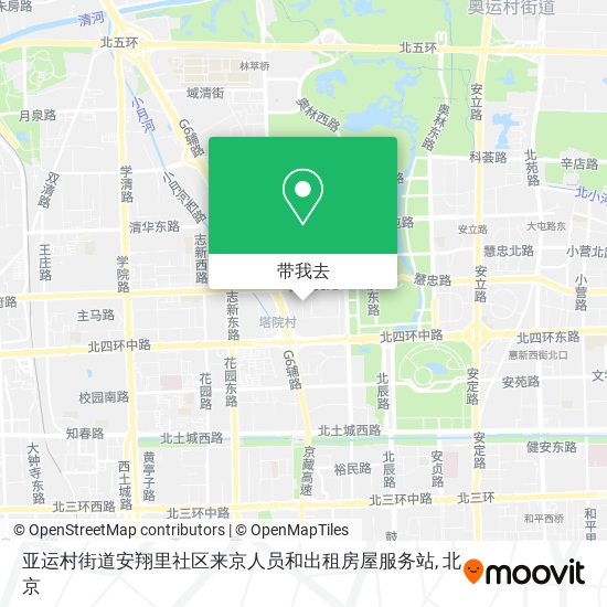 亚运村街道安翔里社区来京人员和出租房屋服务站地图
