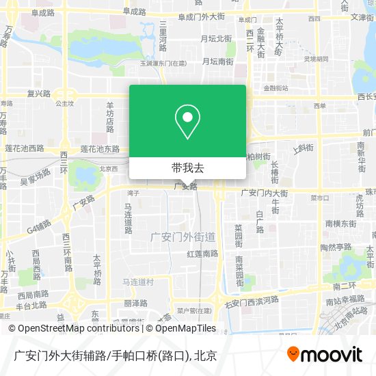 广安门外大街辅路/手帕口桥(路口)地图