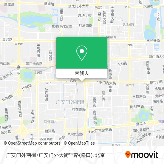 广安门外南街/广安门外大街辅路(路口)地图