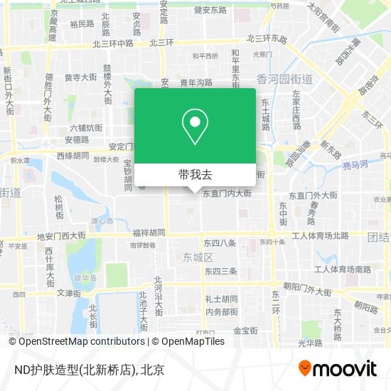 ND护肤造型(北新桥店)地图