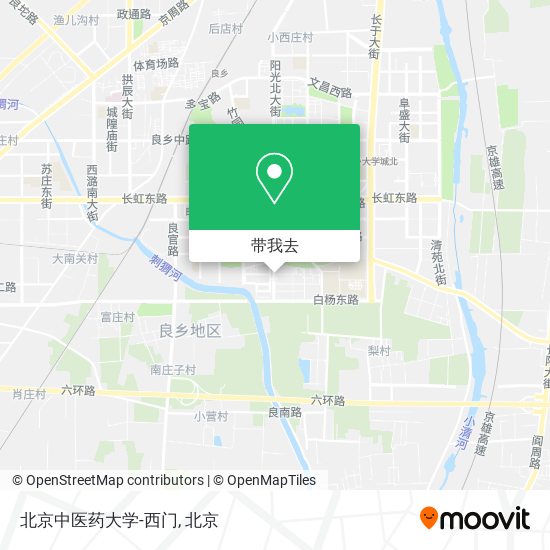 北京中医药大学-西门地图