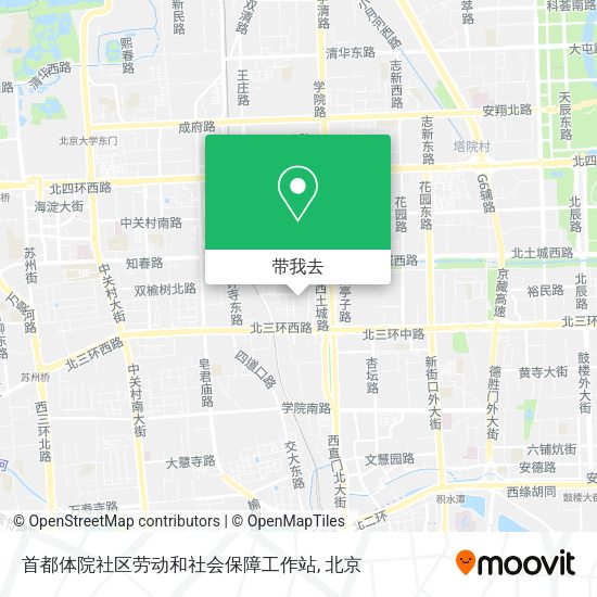 首都体院社区劳动和社会保障工作站地图
