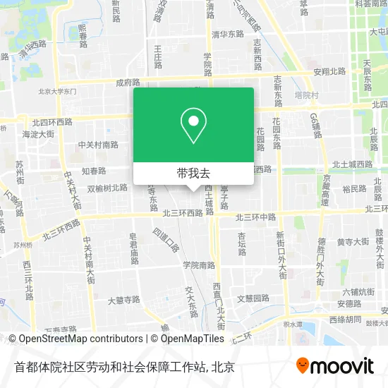 首都体院社区劳动和社会保障工作站地图