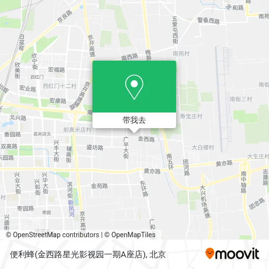 便利蜂(金西路星光影视园一期A座店)地图