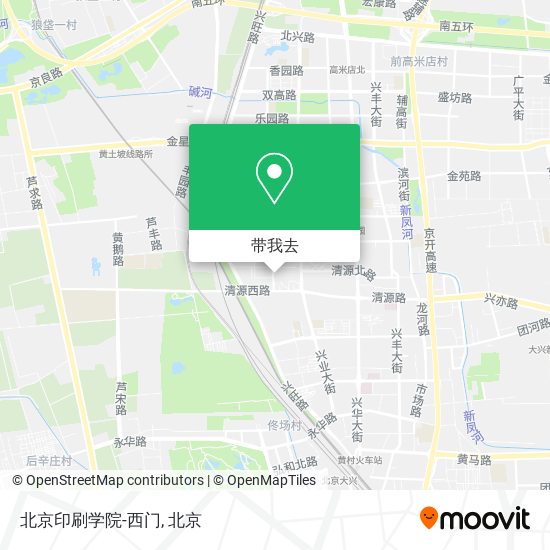 北京印刷学院-西门地图