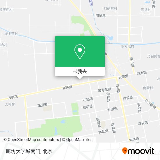 廊坊大学城南门地图