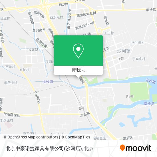 北京中豪诺捷家具有限公司(沙河店)地图