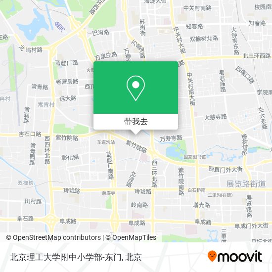 北京理工大学附中小学部-东门地图
