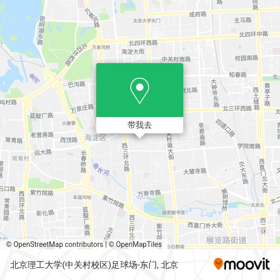 北京理工大学(中关村校区)足球场-东门地图