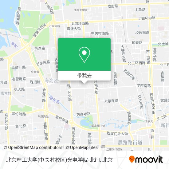 北京理工大学(中关村校区)光电学院-北门地图