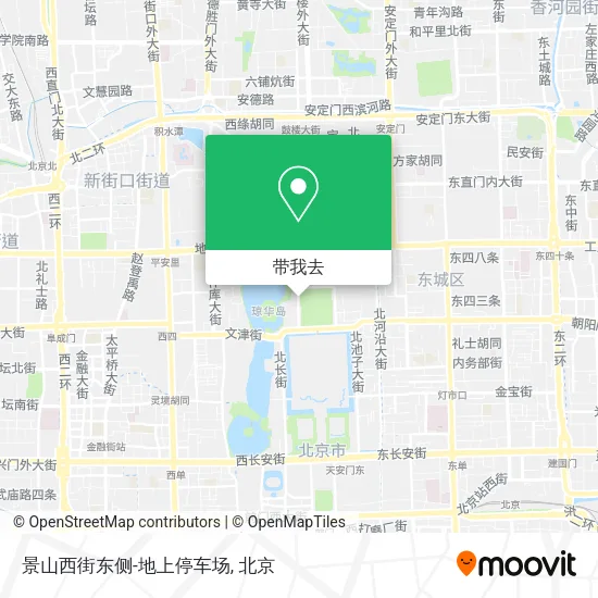 景山西街东侧-地上停车场地图