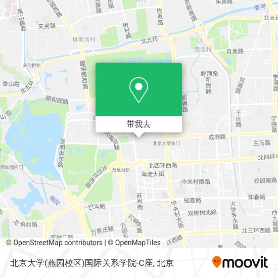 北京大学(燕园校区)国际关系学院-C座地图