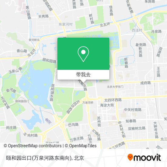 颐和园出口(万泉河路东南向)地图