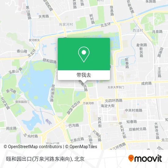 颐和园出口(万泉河路东南向)地图