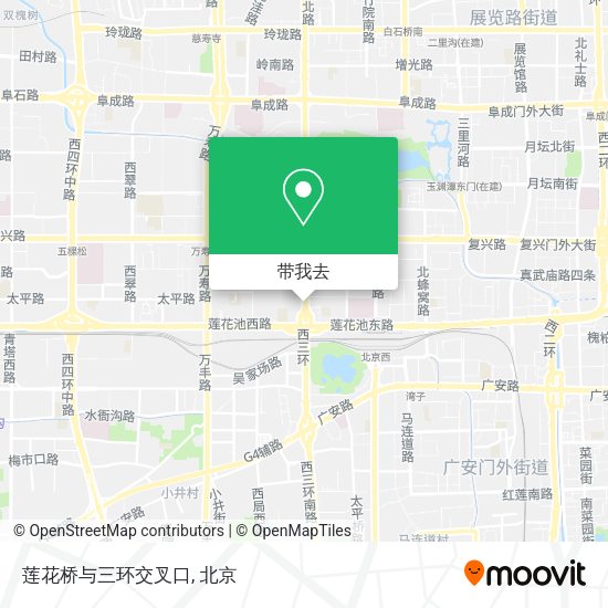 莲花桥与三环交叉口地图