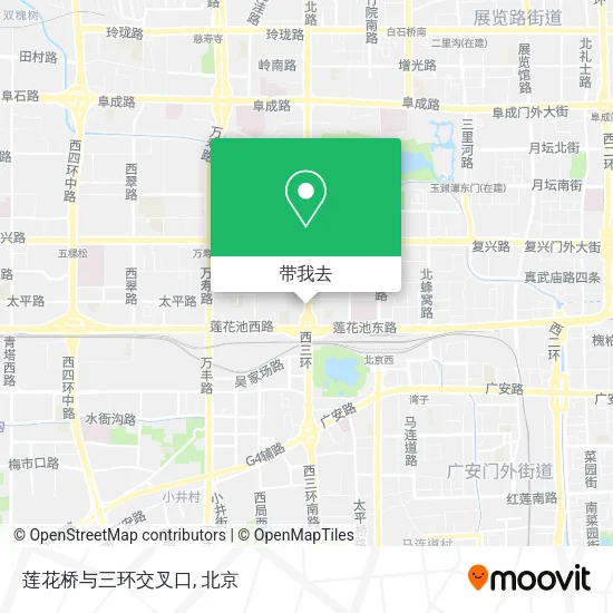 莲花桥与三环交叉口地图