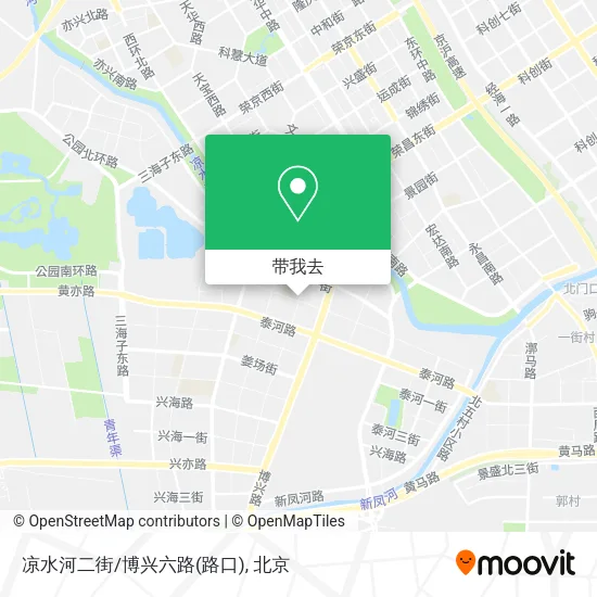 凉水河二街/博兴六路(路口)地图