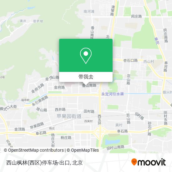 西山枫林(西区)停车场-出口地图