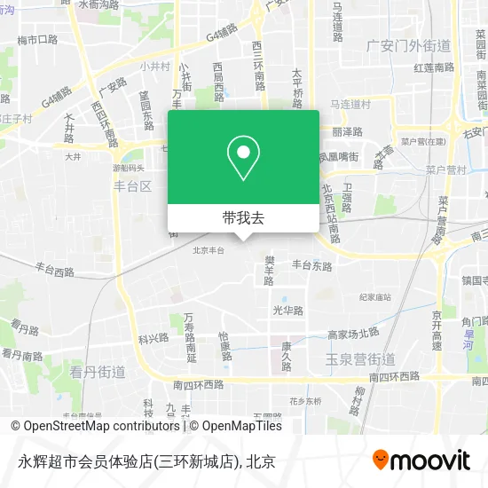 永辉超市会员体验店(三环新城店)地图