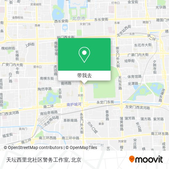 天坛西里北社区警务工作室地图