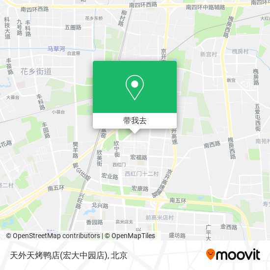 天外天烤鸭店(宏大中园店)地图