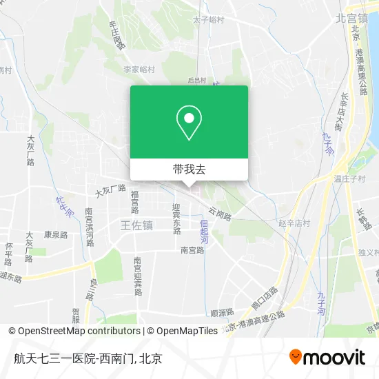 航天七三一医院-西南门地图