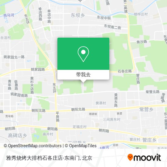 雅秀烧烤大排档石各庄店-东南门地图