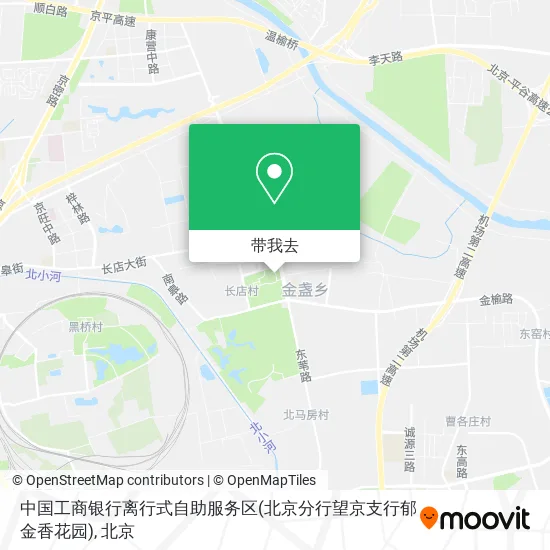中国工商银行离行式自助服务区(北京分行望京支行郁金香花园)地图