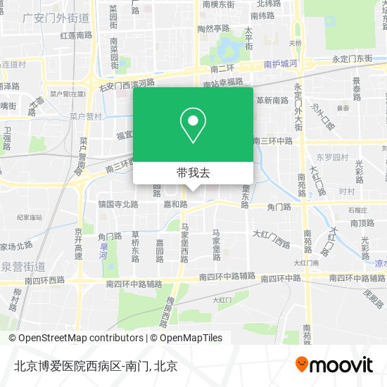 北京博爱医院西病区-南门地图