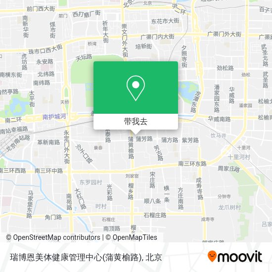 瑞博恩美体健康管理中心(蒲黄榆路)地图