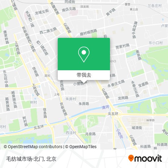 毛纺城市场-北门地图