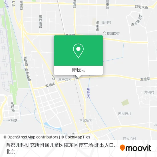 首都儿科研究所附属儿童医院东区停车场-北出入口地图