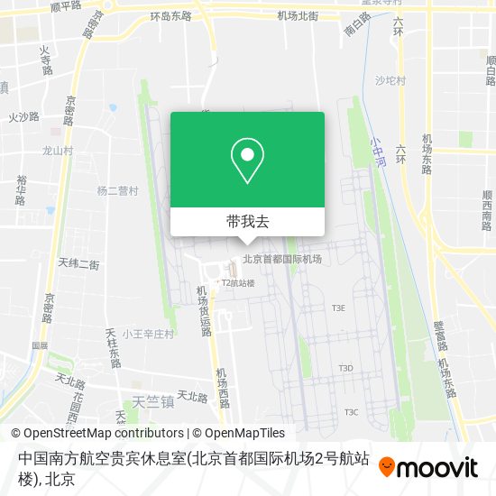 中国南方航空贵宾休息室(北京首都国际机场2号航站楼)地图