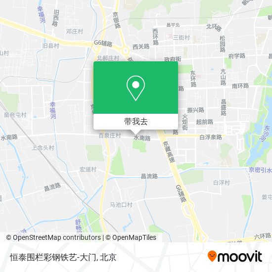 恒泰围栏彩钢铁艺-大门地图