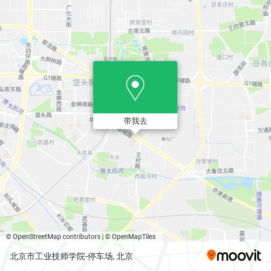 北京市工业技师学院-停车场地图