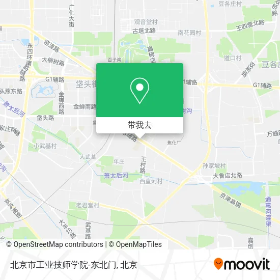 北京市工业技师学院-东北门地图