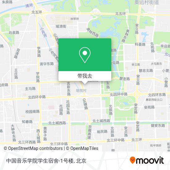 中国音乐学院学生宿舍-1号楼地图
