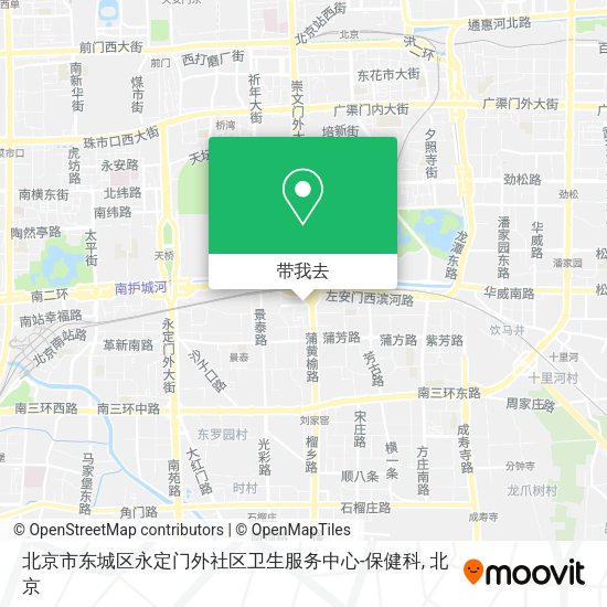 北京市东城区永定门外社区卫生服务中心-保健科地图