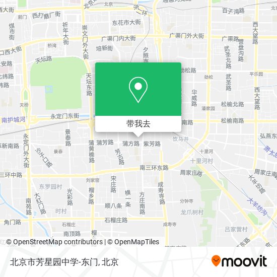 北京市芳星园中学-东门地图