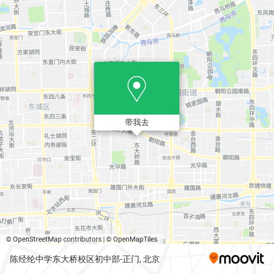 陈经纶中学东大桥校区初中部-正门地图