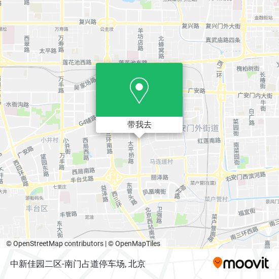 中新佳园二区-南门占道停车场地图