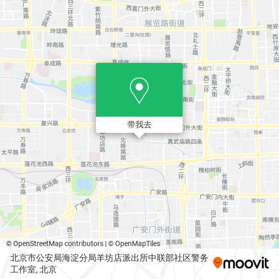 北京市公安局海淀分局羊坊店派出所中联部社区警务工作室地图