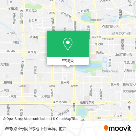 翠微路4号院9栋地下停车库地图