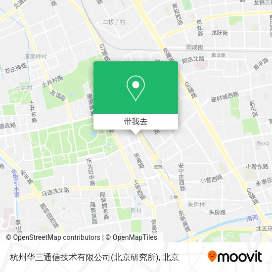 杭州华三通信技术有限公司(北京研究所)地图