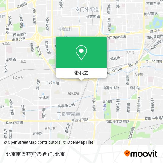 北京南粤苑宾馆-西门地图