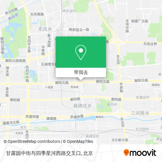 甘露园中街与四季星河西路交叉口地图