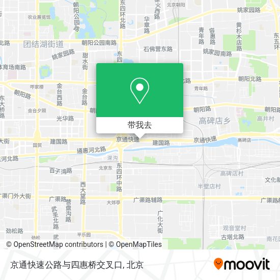 京通快速公路与四惠桥交叉口地图