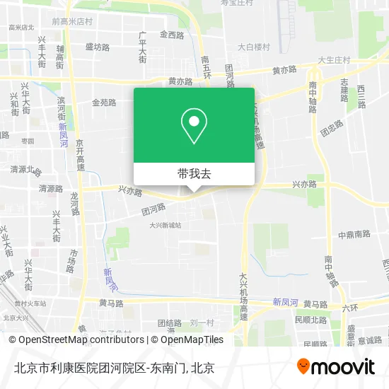 北京市利康医院团河院区-东南门地图
