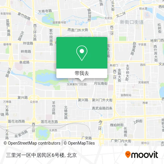 三里河一区中居民区6号楼地图